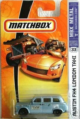 Matchbox 2007 -#33 Austin FX4 London Taxi Blue 1:64 Scale Collectible Die Cast Car by MBX Metal