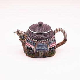 HOMETOWN TEAPOT COTTAGES Hardware Store Miniature Tea Pot