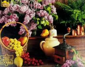 Vintage 1990s Golden 550 Piece Puzzle Kitchen Items Coffee Grinder