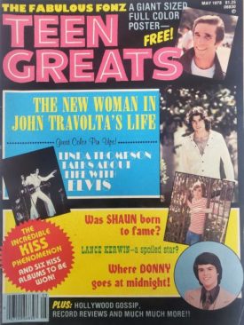 Teen Greats Fonzie, John Travolta, Shaun, Donny, Kiss Tatum, More May 1978 (Collectible Single Back Issue Magazine)